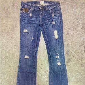 Distressed Blue Women's Jeans